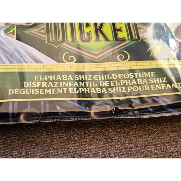 Disguise Wicked Elphaba Shiz Child Costume‎ Dress Up Size S 4-6X Halloween NEW - Picture 4 of 9